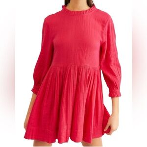 Free People Living For This Mini Dress Rose Pink Size Small Like New